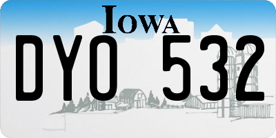 IA license plate DYO532
