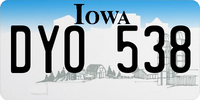 IA license plate DYO538