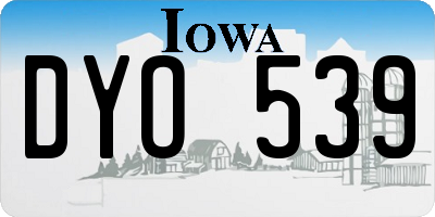 IA license plate DYO539