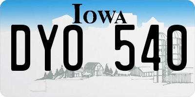 IA license plate DYO540