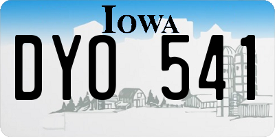 IA license plate DYO541