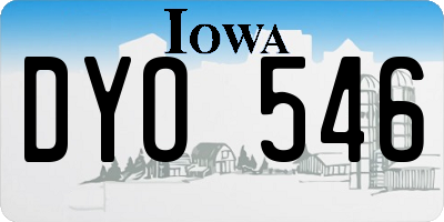 IA license plate DYO546