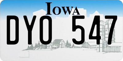 IA license plate DYO547
