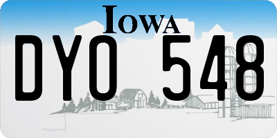 IA license plate DYO548