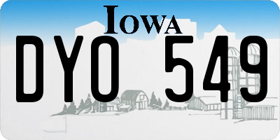 IA license plate DYO549