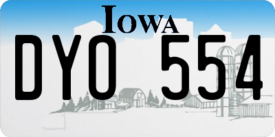 IA license plate DYO554