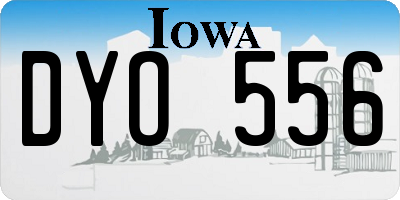 IA license plate DYO556