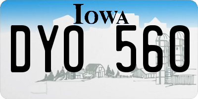 IA license plate DYO560