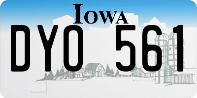 IA license plate DYO561