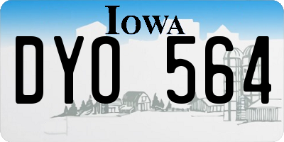 IA license plate DYO564