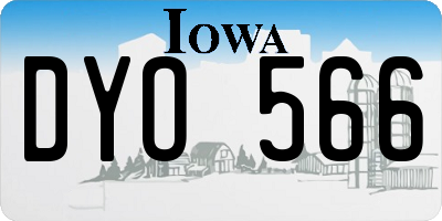 IA license plate DYO566