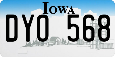 IA license plate DYO568