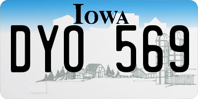 IA license plate DYO569