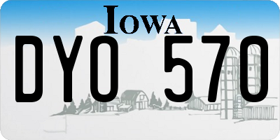 IA license plate DYO570
