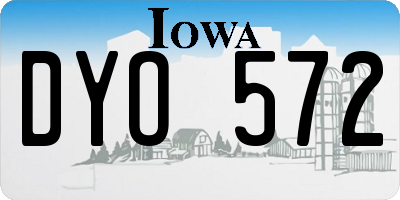 IA license plate DYO572