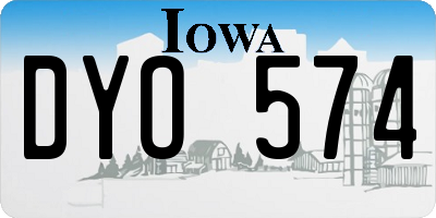 IA license plate DYO574