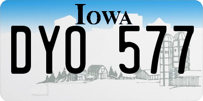 IA license plate DYO577