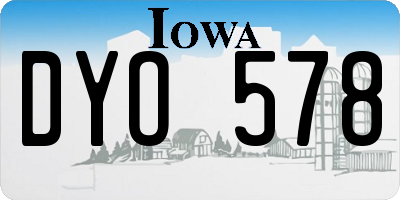 IA license plate DYO578