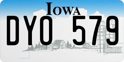 IA license plate DYO579