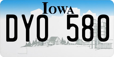 IA license plate DYO580