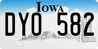 IA license plate DYO582