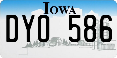 IA license plate DYO586