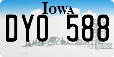 IA license plate DYO588