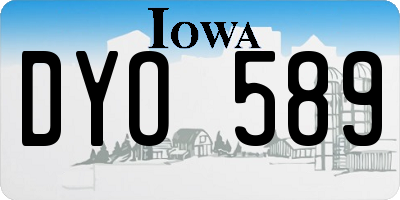 IA license plate DYO589