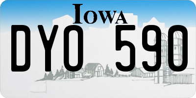 IA license plate DYO590