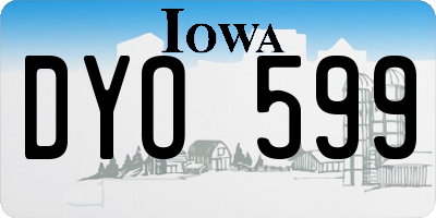 IA license plate DYO599