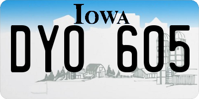 IA license plate DYO605