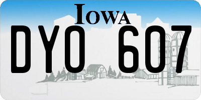 IA license plate DYO607