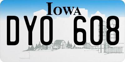 IA license plate DYO608