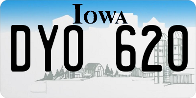 IA license plate DYO620