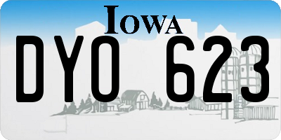 IA license plate DYO623