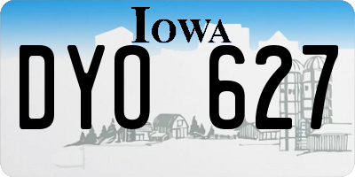 IA license plate DYO627
