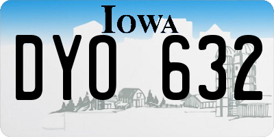 IA license plate DYO632