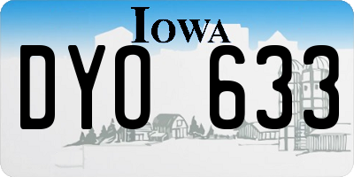IA license plate DYO633