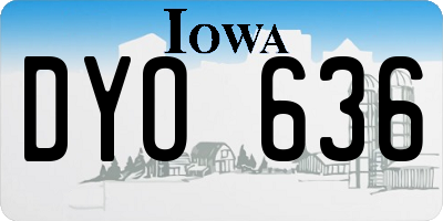 IA license plate DYO636