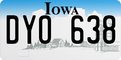 IA license plate DYO638