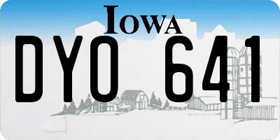 IA license plate DYO641