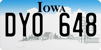 IA license plate DYO648