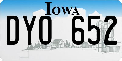IA license plate DYO652
