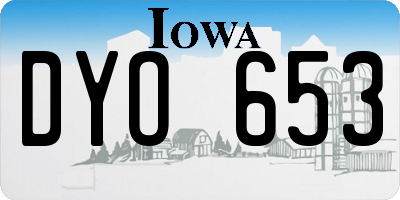 IA license plate DYO653