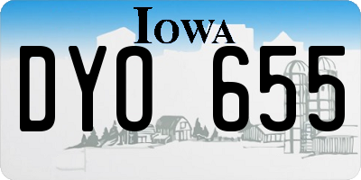 IA license plate DYO655