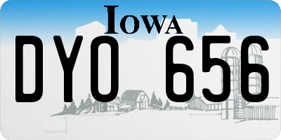 IA license plate DYO656