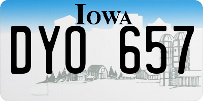 IA license plate DYO657