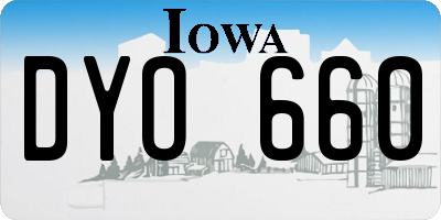 IA license plate DYO660