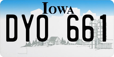 IA license plate DYO661