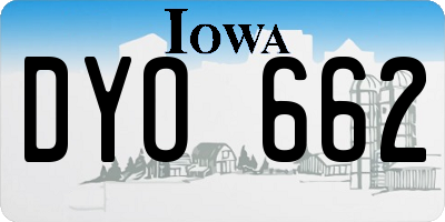 IA license plate DYO662